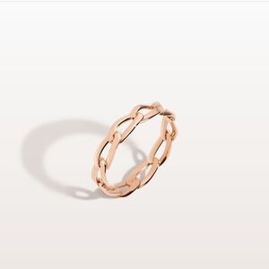 AURATE Open Link Ring / 14K Rose Gold / Sz 7.5